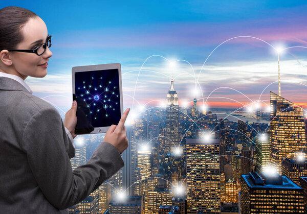 Smart city in innovation concept