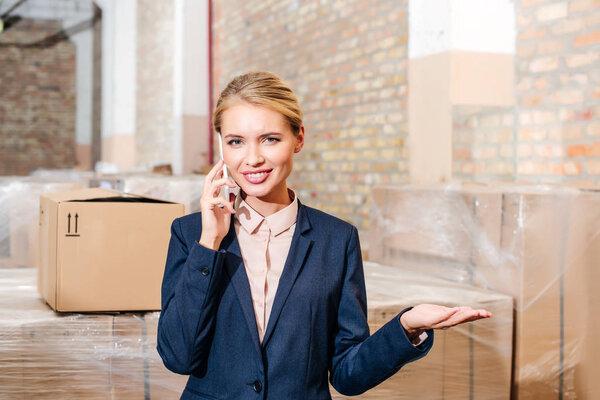 businesswoman talking by phone