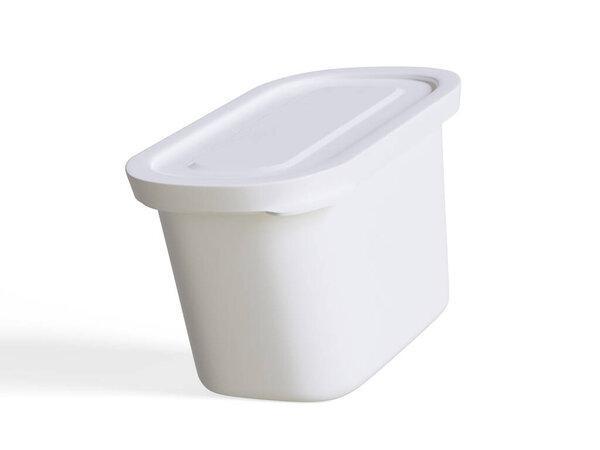 实用的塑料容器包装或塑料食品，用于模拟收集、渲染白色背景下的3D图像