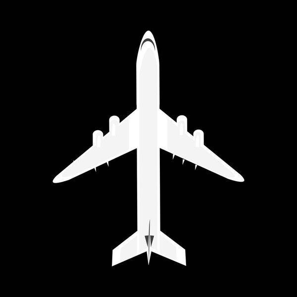 Plane isolated on black background