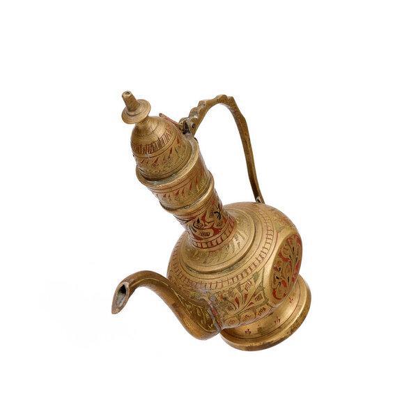 Indian water jar (kumgan) isolated on a white background