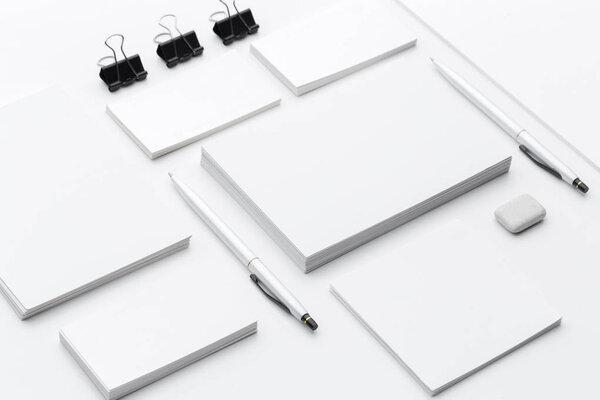 Blank stationery/business  branding isolated on white background