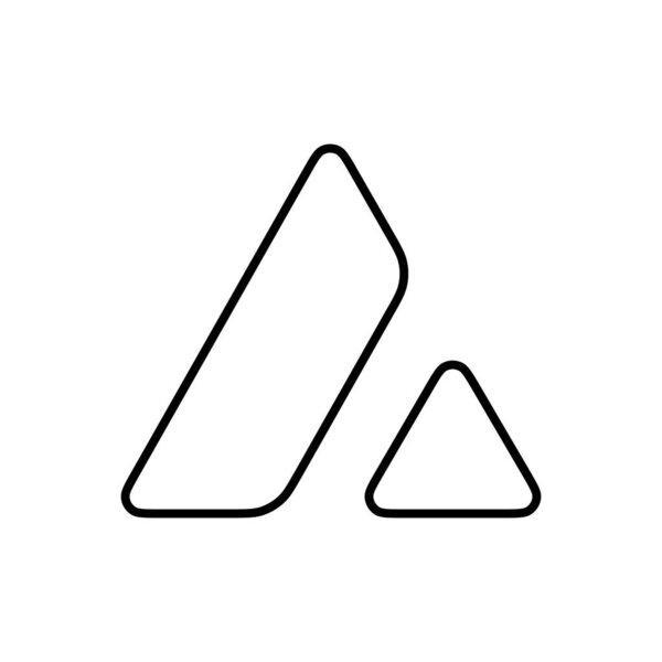 Elegant avax icon with modern outline style
