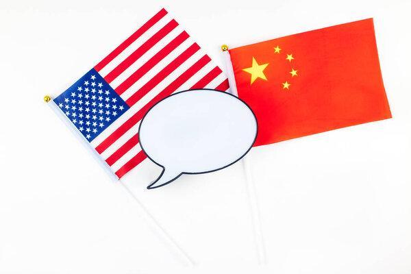 Concept of trade war between USA and China