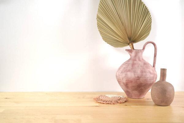 Scandinavian Boho Theme Product Mockup with Copy Space.