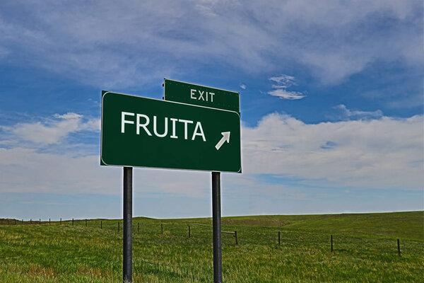 FRUITA Green Board on The Sky Background