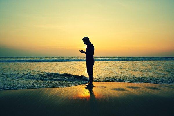 Sunset on the beach