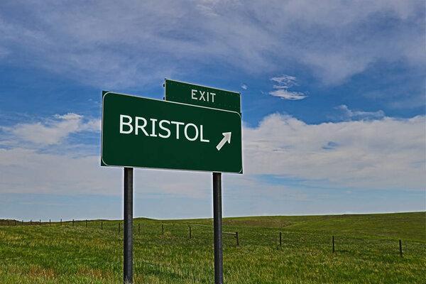BRISTOL Green Board on The Sky Background