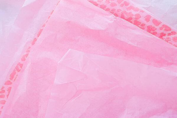 Pink tissue paper flatlay background, luxury branding flat lay and brand identity design for mockup