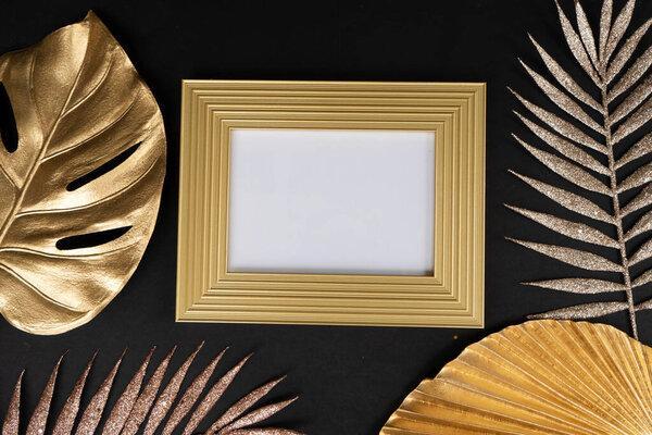 black and gold mok up frame