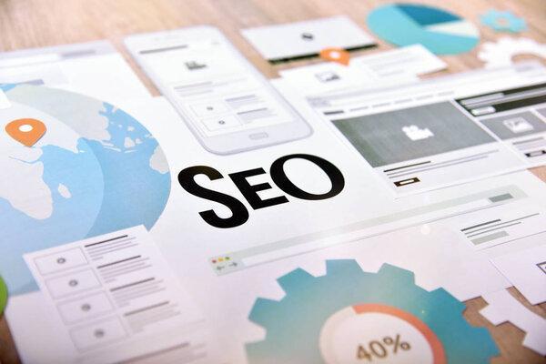 SEO concept for website and mobile banner