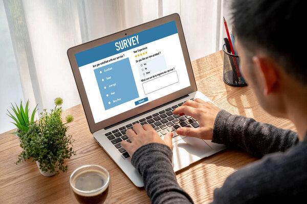Online survey form for modish digital information collection on the internet network