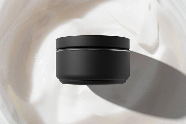 spa body lotion scrub sugar and salt smudge with skin care cosmetic concept, hygiene treatment facial