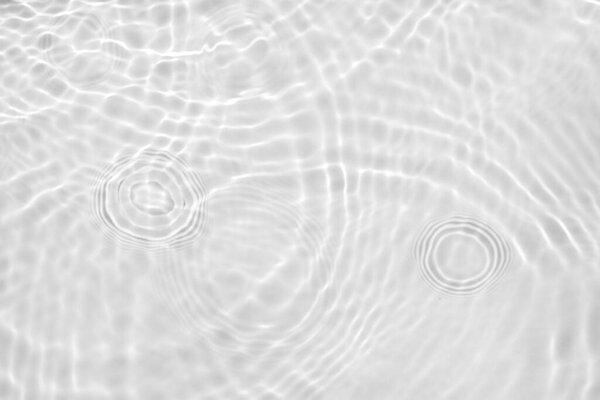 Water texture with circles on the water overlay effect for photo and mockup. Organic drop shadow caustic effect with wave refraction of light on a white wall