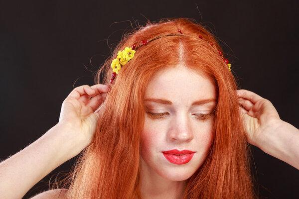 Gorgeous red-haired girl