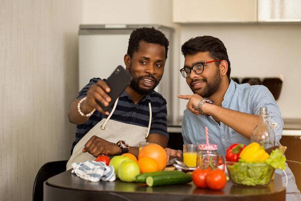 Two men in the kitchen