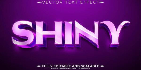 Shiny text effect, editable fashion and glossy text style