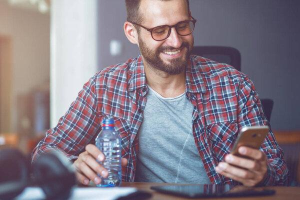 man with smart phone