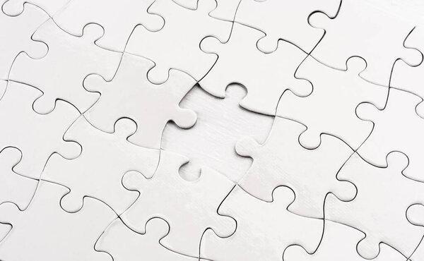 Unfinished jigsaw puzzle