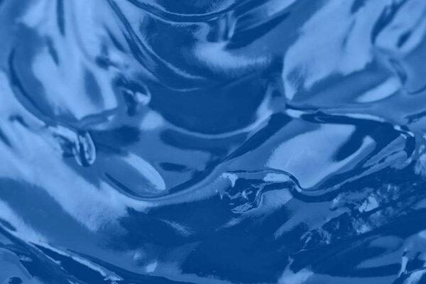Classic blue background. Color of the year 2020. Top view