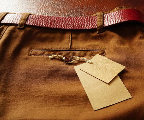 brown  jeans pocket trousers with tags