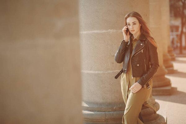 girl with phone