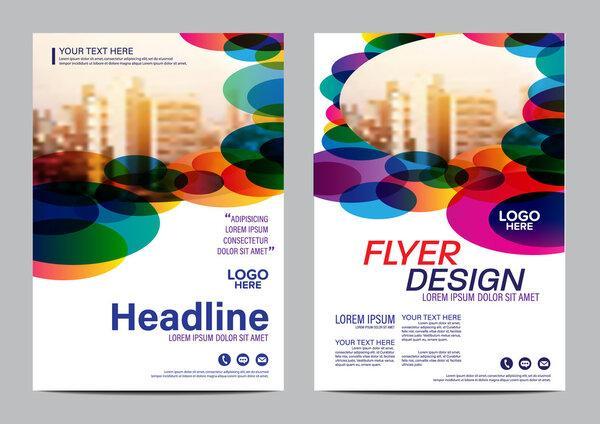 Modern colorful Brochure Layout design template. Annual Report Flyer Leaflet cover Presentation Modern background. illustration vector in A4 size