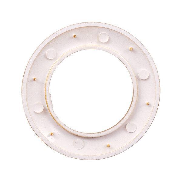 Golden grommet (inner part) isolated on white background. Design element with clipping path