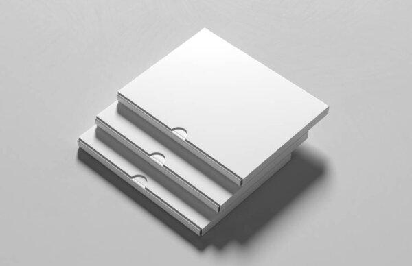 Slipcase book mock up isolated on white background. 3D illustration. 