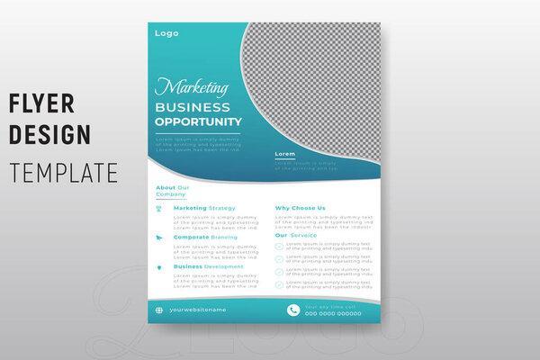 Modern Corporate flyer design template set, business flyer layout editable vector.