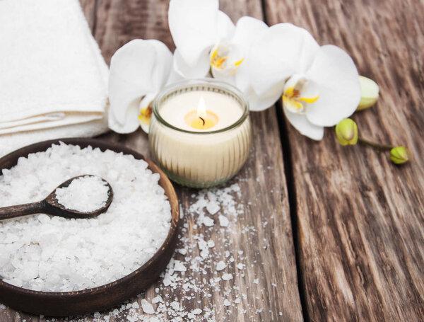 Spa products with orchids